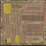 VLM5030 die, highlighted ROMs